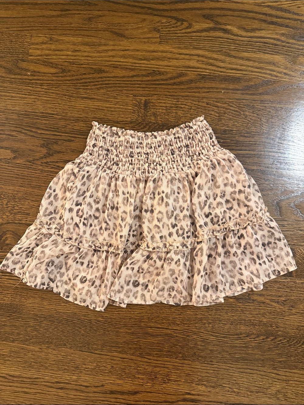 ZARA KIDS Cheetah Print Ruffled Skirt